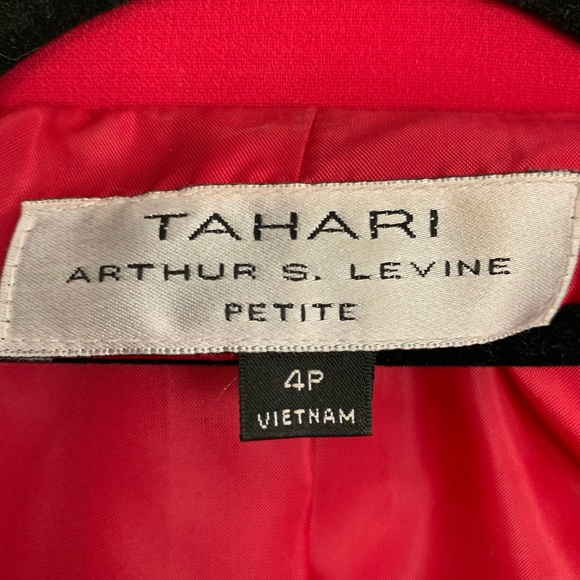 Tahari Red Vintage Retro Business Blazer Jacket - Picture 5 of 11